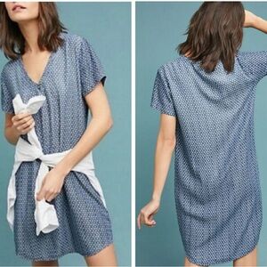 Blue & white Cloth & Stone Anthropologie dress size S